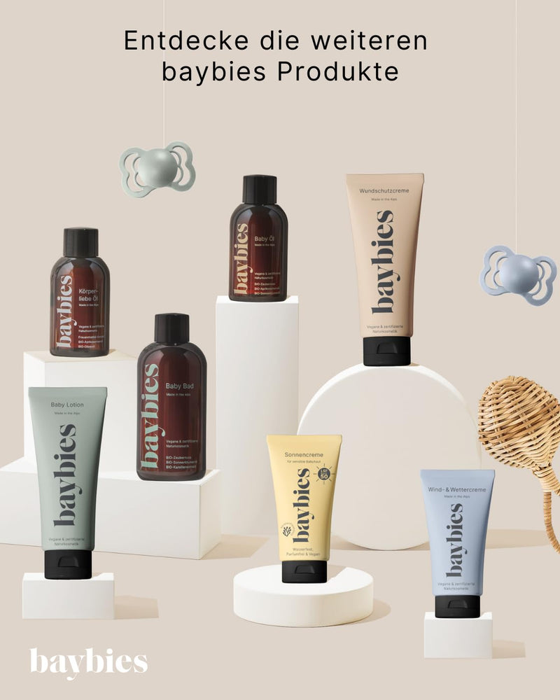 BAYBIES wind and weather cream 50 ml, protects against cold and wet, baby cream for sensitive baby skin, vegan & natural certified, developed with a pharmacist - NewNest Australia