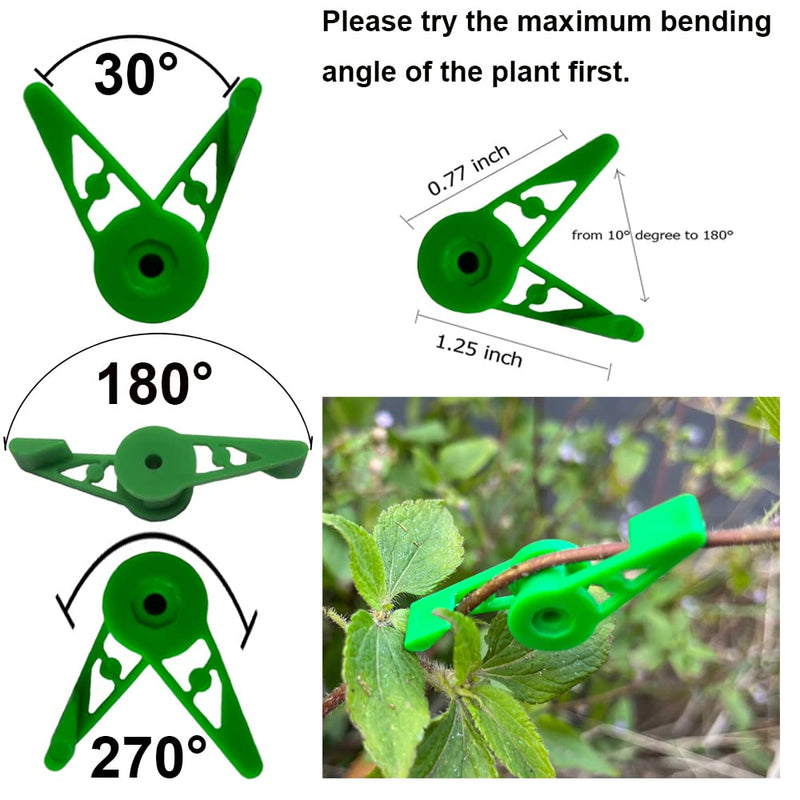 YUESHUO 30 Pcs 360 Degree Adjustable Plant Stem Trainer Clips, Adjustable Plant Trainer Clips, Adjustable Plant Branches Bender Clips, Plant Low Stress Training Control of Plants Green - NewNest Australia