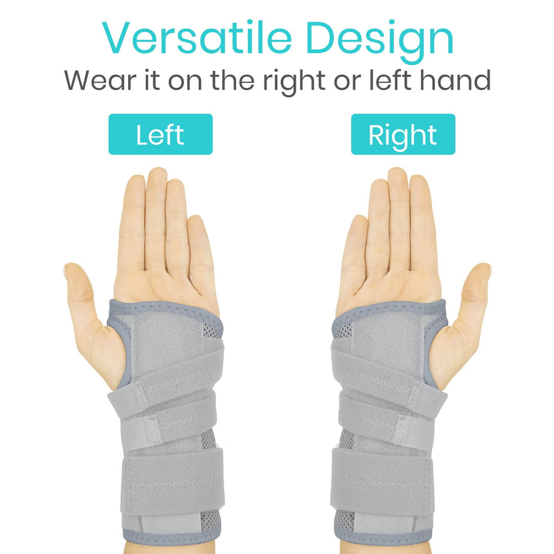 Vive Carpal Tunnel Wrist Brace (Left & Right) - Arm Compression Hand Support Splint - for Men, Women, Kids, Bowling, Tendonitis, Arthritis, Athletic Pain, Sports, Golf (Grey) Grey - NewNest Australia