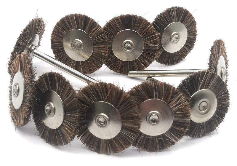 NGe 10Pcs 25mm(1INCH) Horsehair Buffing Polishing Wheel Set with 3mm Shank, Jewelry Polishing Buffing Wheels - NewNest Australia