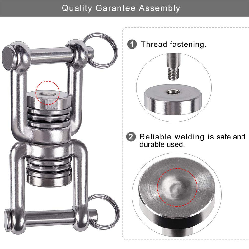 BeneLabel Swing Swivel with 2 Bearing, 360° Rotation, 770LB Capacity, Safest Rotational Device Hanging Accessory for Aerial Silks Dance, Web Tree Swing, Aerial Dance, Children's Swing, Yoga Swing Sets - NewNest Australia