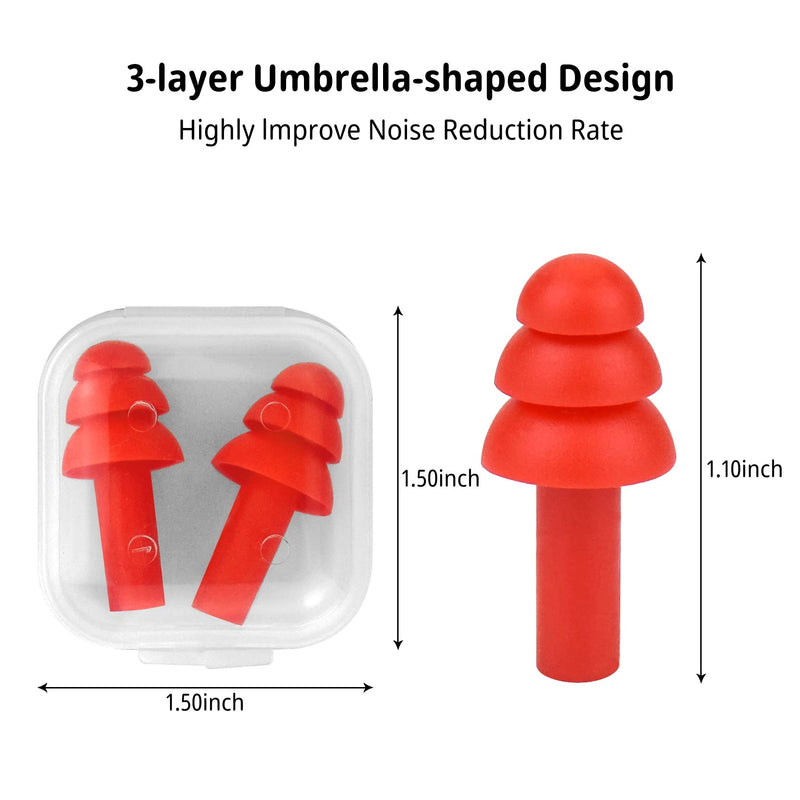 Multi Colour Soft Silicone Ear Plugs for Sleeping Noise Cancelling Reusable Earplugs for Sleep with Case Great for Swimming, Concerts, Hearing Protection, Travel, Snoring (2 Pairs EarPlugs) 2 Pairs EarPlugs - NewNest Australia