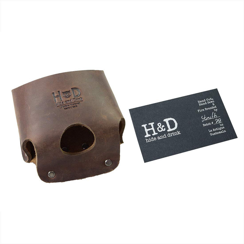 Hide & Drink, Large Leather Tape Measure Holder, Tool Holster w/ Easy Belt Loop for Handymen, Carpenters, Electricians, Durable Hammer Pouch, Handmade Includes 101 Year Warranty :: Bourbon Brown - NewNest Australia