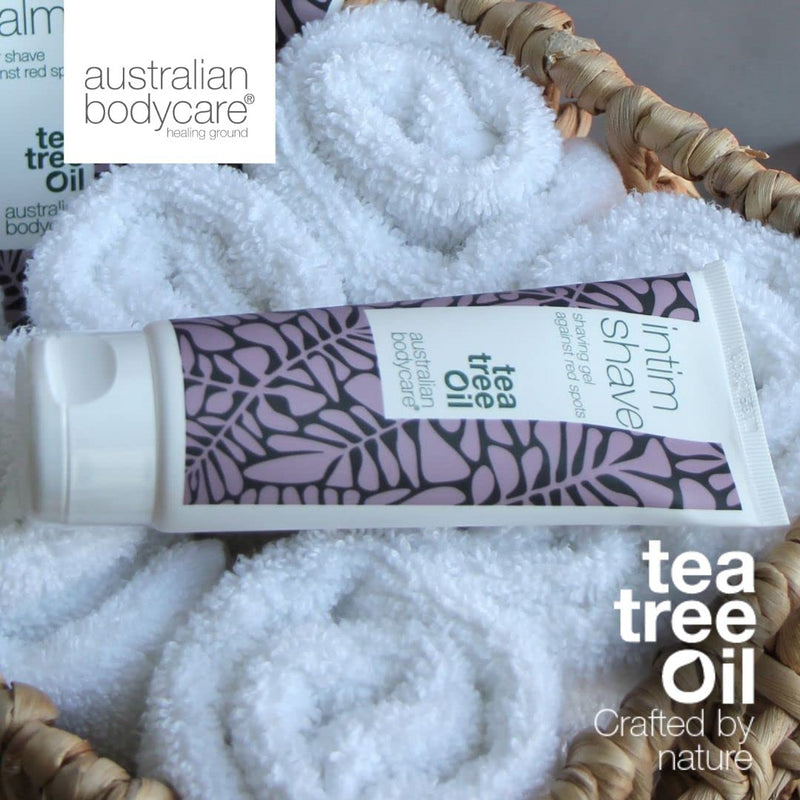 Shaving gel intimate area 100 ml | 100% Vegan | Transparent shaving gel for intimate shaving | Against ingrown hairs, red pimples, razor burn during hair removal in the intimate area | Natural tea tree oil - NewNest Australia