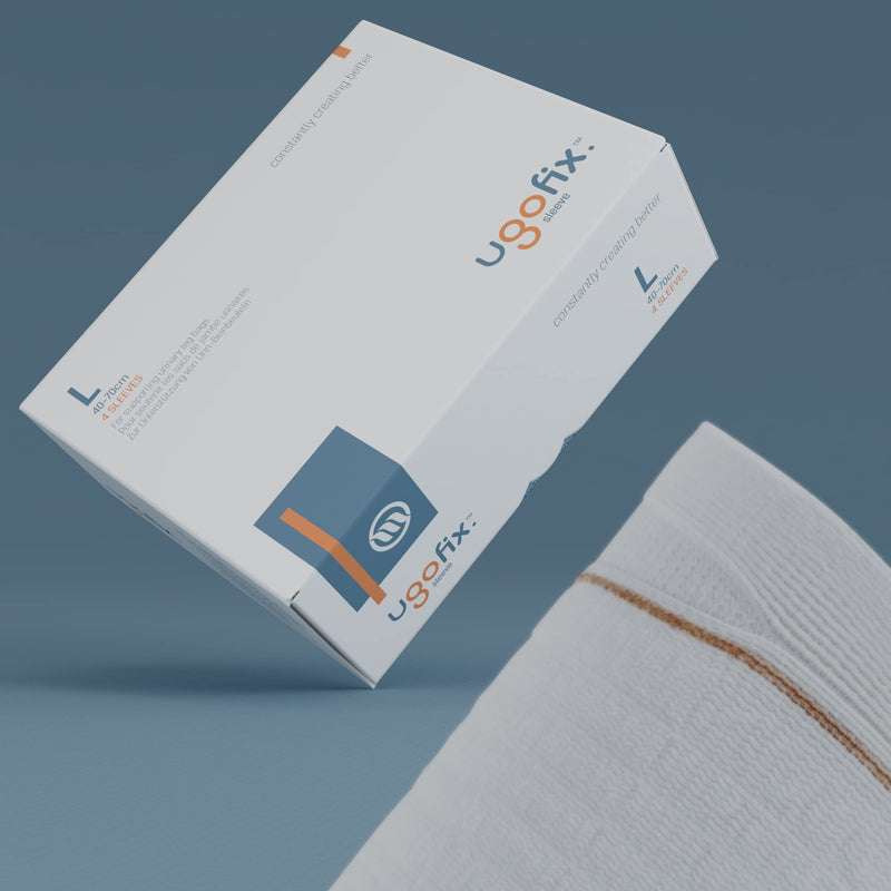 Ugo Fix Sleeve (x4) - Catheter Leg Bag Holder/Catheter Bag Cover, Strong and Durable Fibre Blends with External Seams, Washable and Reusable with Free Laundry Bag (Pack of 4) (Large) Large (Pack of 4) - NewNest Australia