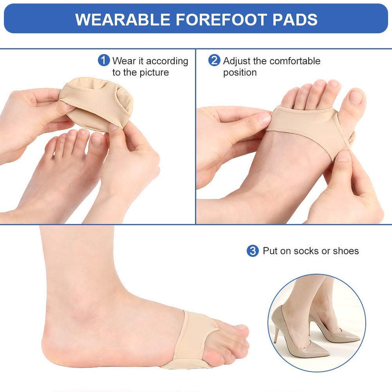 Metatarsal Pad Foot Pad Metatarsal Pad, Haofy Bunion Pad Cushion Soft Gel Forefoot Pad Foot Pads for Morton Neuroma Forefoot Pain Relief Blisters 1 Pair Metatarsal Pads Forefoot Cushion - NewNest Australia