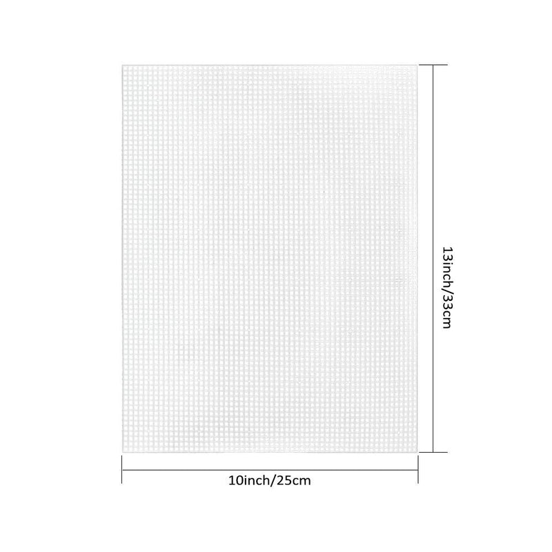 Pllieay 36 Pieces Mesh Plastic Canvas Sheets Kit Including 30 Pieces 6 Shapes 3 Inch Plastic Canvas and 6 Pieces Rectangular Plastic Canvas, Embroidery Tools for Embroidery Plastic Canvas Craft - NewNest Australia
