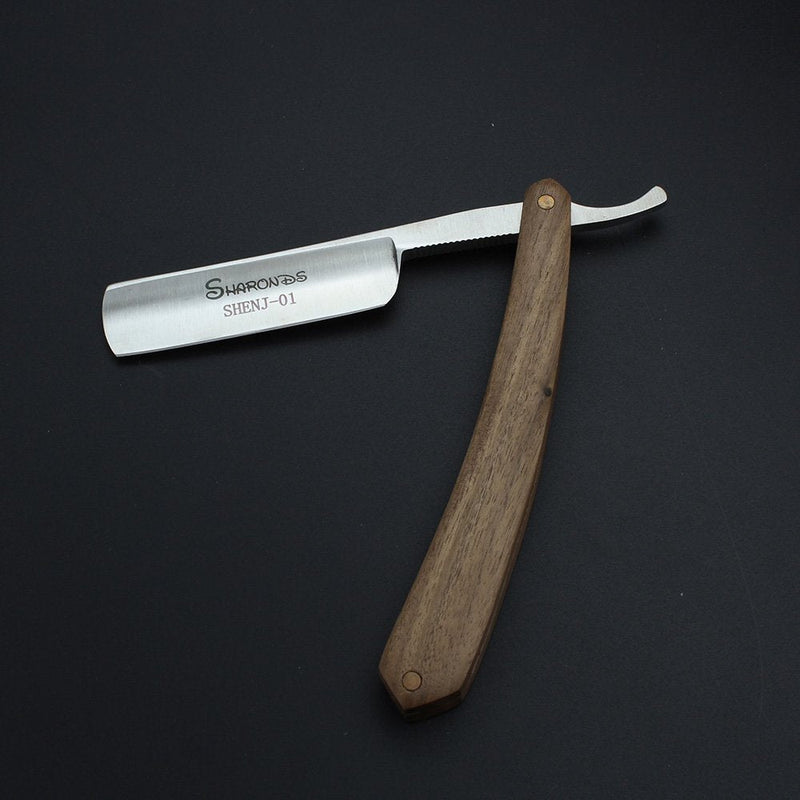 Men's Shaving Brush Razor with Box Manual Classic Wood Handle Barber Razor (Brown) - NewNest Australia