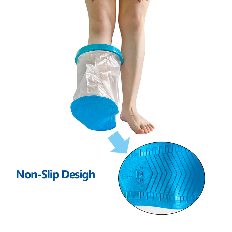 DESTRIC Non-Slip Waterproof Foot Cast Cover for Shower Bath, Foot Protector Adult Keep Ankle Leg Cast Bandage Dry, Watertight Shower Boot Bag for Broken Toe,Wound, Burns,Injuries, Reusable - NewNest Australia