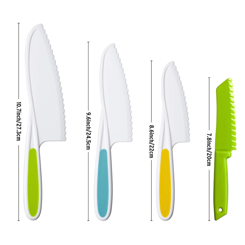 NewNest Australia - MAZYPO 8 Pieces Kids Kitchen Knife Set Plastic Knife - Kids Chef Nylon Knives Children's Safe Cooking for Fruit, Bread, Cake, Salad, Lettuce Knife Color 1 - DT 