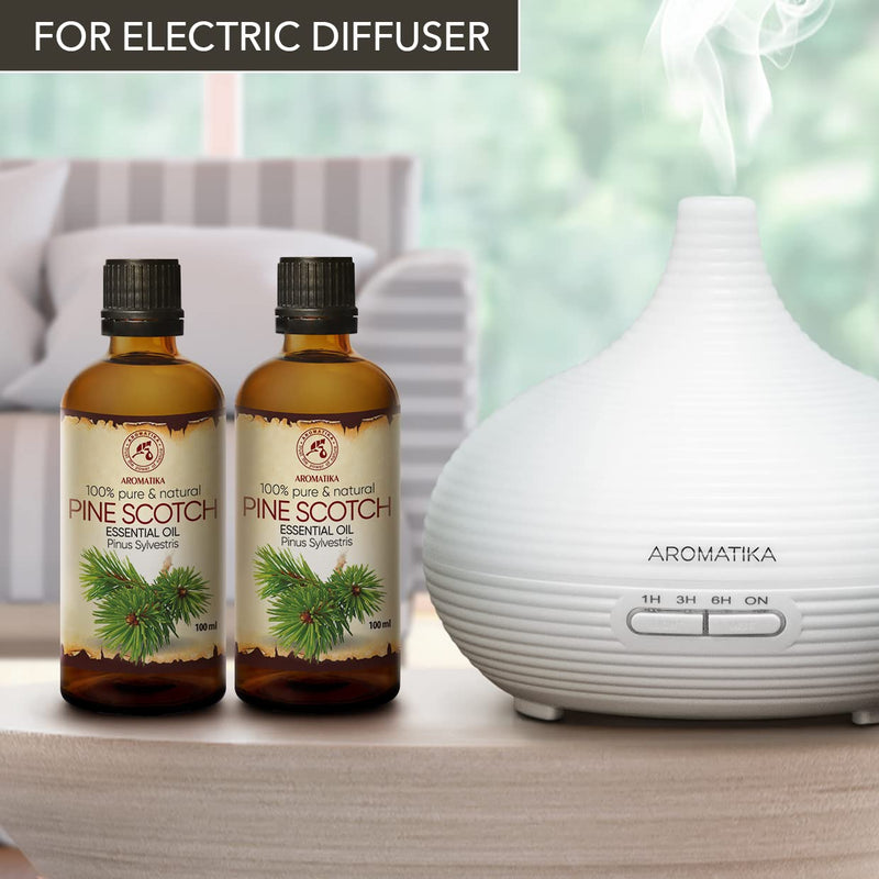 Pine Needle Oil Essential - Pine Scotch 2—Ö100Ml - Christmas Tree Scent - Pinus Sylvestris - Austria - 100% Natural - Fresh Needle Scent - Pine Oil For Sauna - Aromatherapy - Aroma Diffuser - NewNest Australia