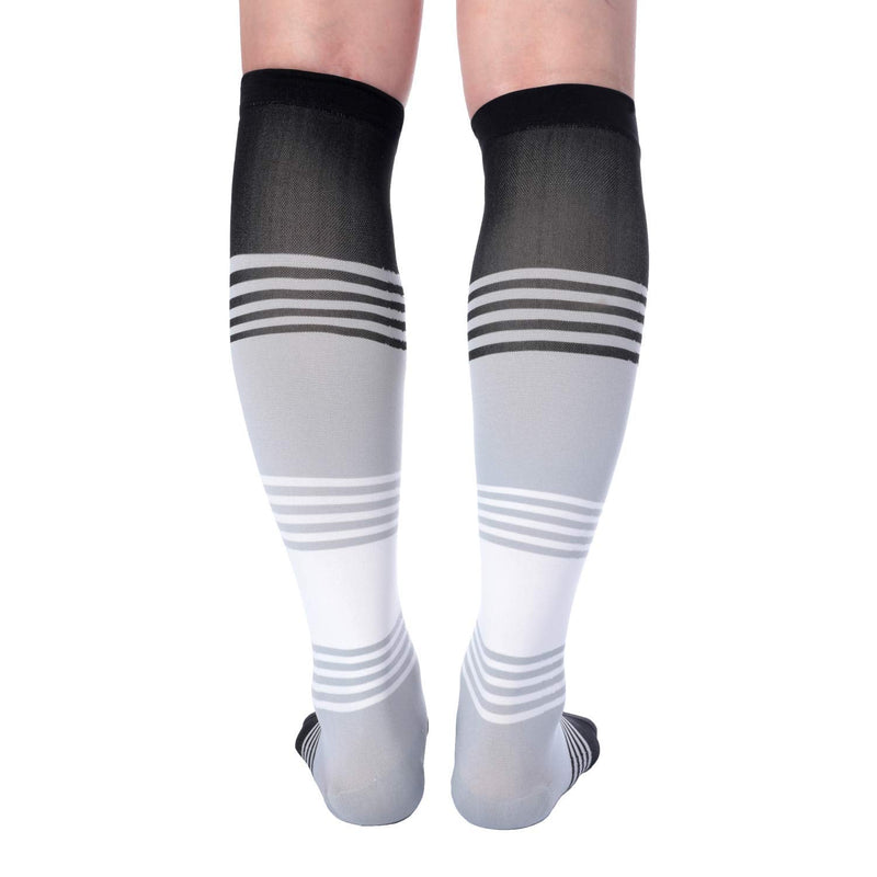 Doc Miller Premium Open Toe Compression Socks Dress Series 1 Pair 20-30mmHg Open Toe Blackgraywhite Small - NewNest Australia