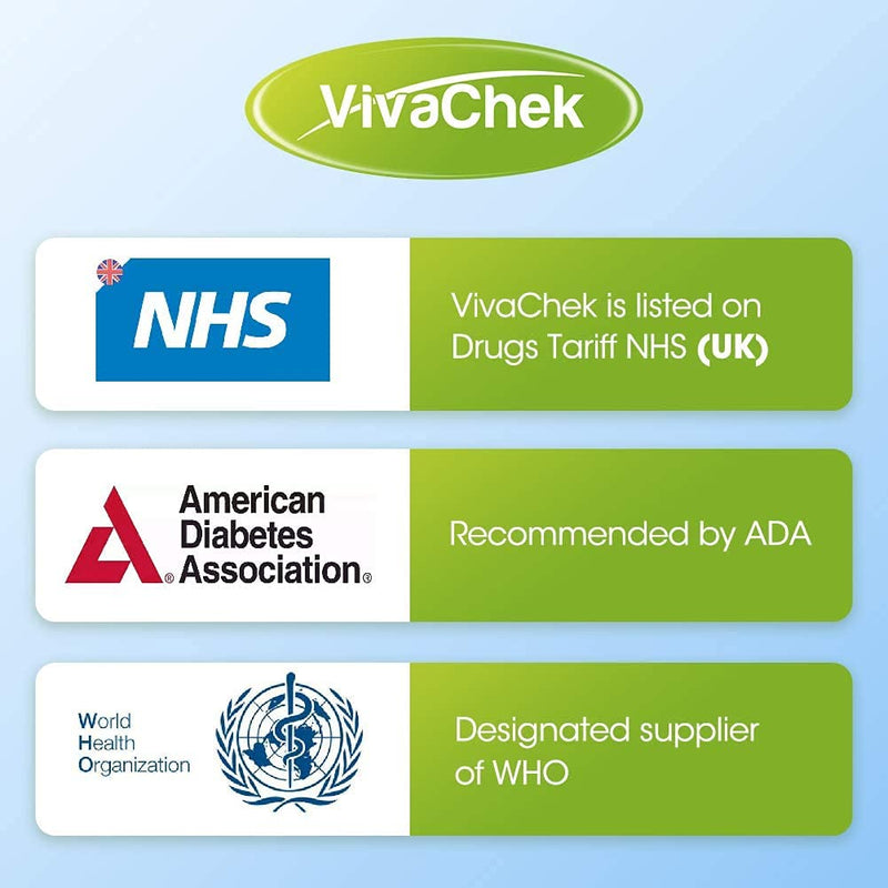 VivaChek Diabete Test Strips x 50 & Diabete Lancets x 50, No Coding Blood Glucose Test Strips, Blood Suger Test Strips for for UK Diabetics (VivaChek Ino) VivaChek Ino X 50 strips - NewNest Australia