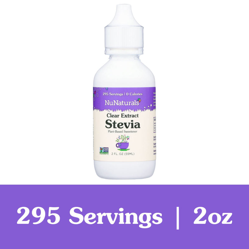 NuNaturals NuStevia Clear Extract Stevia Natural Liquid Sweetener, 2 Ounce 2 Fl Oz (Pack of 1) - NewNest Australia