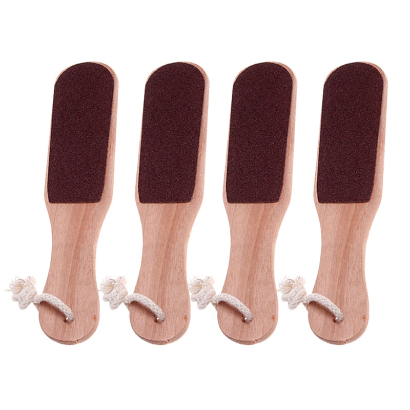 Anself 4PC Double Sided Foot Rasp Manicure File Callus, 2-Sided Wooden Foot File, Hard Skin Remover and Callus Removal, Reusable Foot Rasp for Callus Trimming & Callus Removal, Manual Pedicure File - NewNest Australia