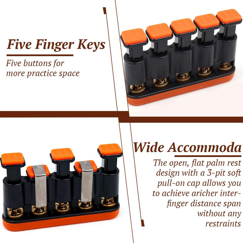 DILIMI Finger Strengthener,Guitar Beginner Exercier,Finger Trainer,Hand Grip Strength Trainer for Athletes,Musicians & Physical Therapy Orange - NewNest Australia