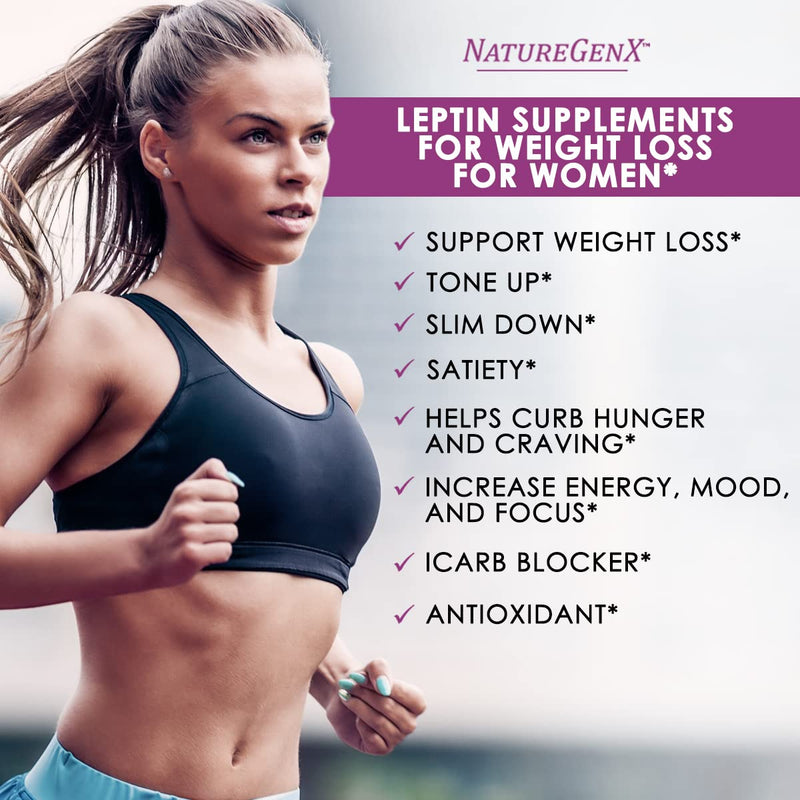NatureGenX Leptin XT for Women, Extra Strength | Leptin Resistance for Weight Loss & Management, Appetite Suppressant, Metabolism Booster & Fat Burner | Supports Energy & Mood | 60 Capsules - NewNest Australia