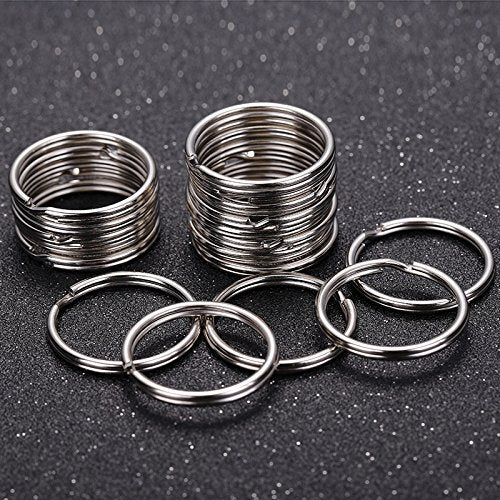 KINGFOREST 100PCS Key Rings 1 Inch, Key Rings Metal Keychain Rings Split Keyrings Flat Ring for Home Car Office Keys Attachment - NewNest Australia