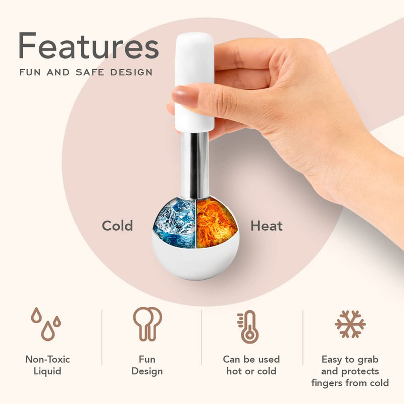 Hana Emi Ice Globes For Face And Eyes - Face Ice Roller - Steel Cryo GLobes - Rejuvanate Skin - Ice Face Roller - Face Massager For Muscle Pain - Set Of 2 Unbreakable Globes Metal Globes - NewNest Australia