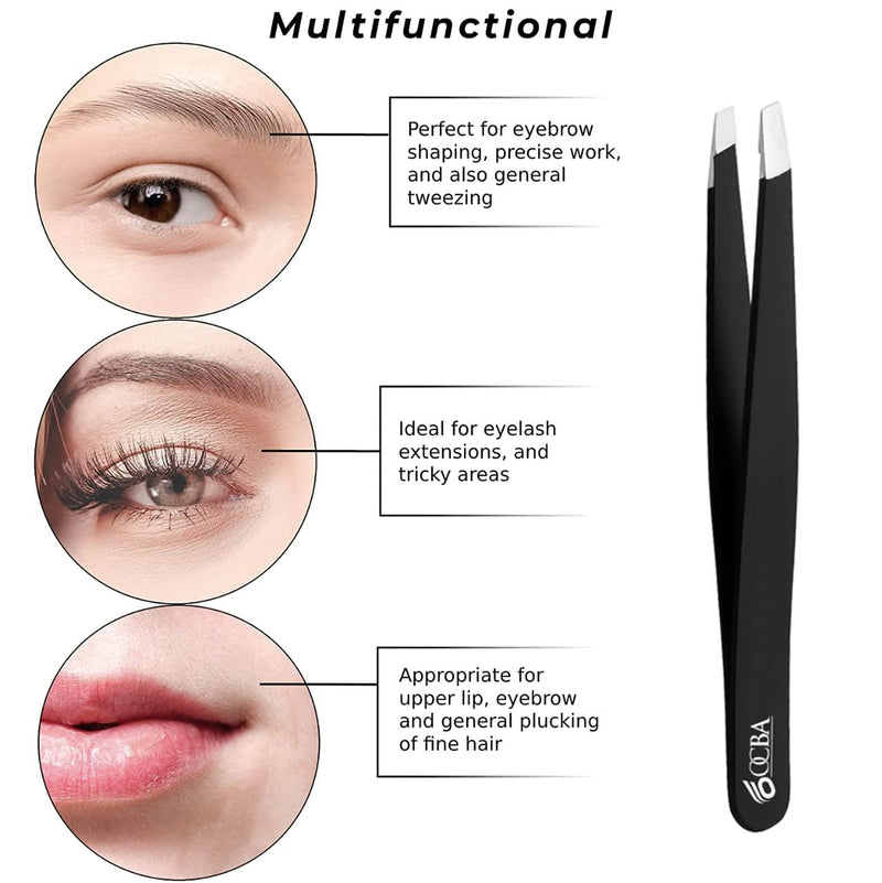 Ocba 4-Piece Tweezers Set Precision Tweezers Set Made Of Stainless Steel, Perfect Precision For Eyebrow Plucking, Facial Hair Removal, High-Quality Tweezers For Women And Men - NewNest Australia
