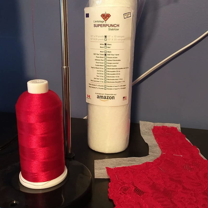 H2O"Eau" Gone White FSL 12 inch x 10 Yard Roll. Wash n Gone - Wash Away - SuperStable Machine Embroidery Stabilizer Backing 12" x 10 yards - NewNest Australia