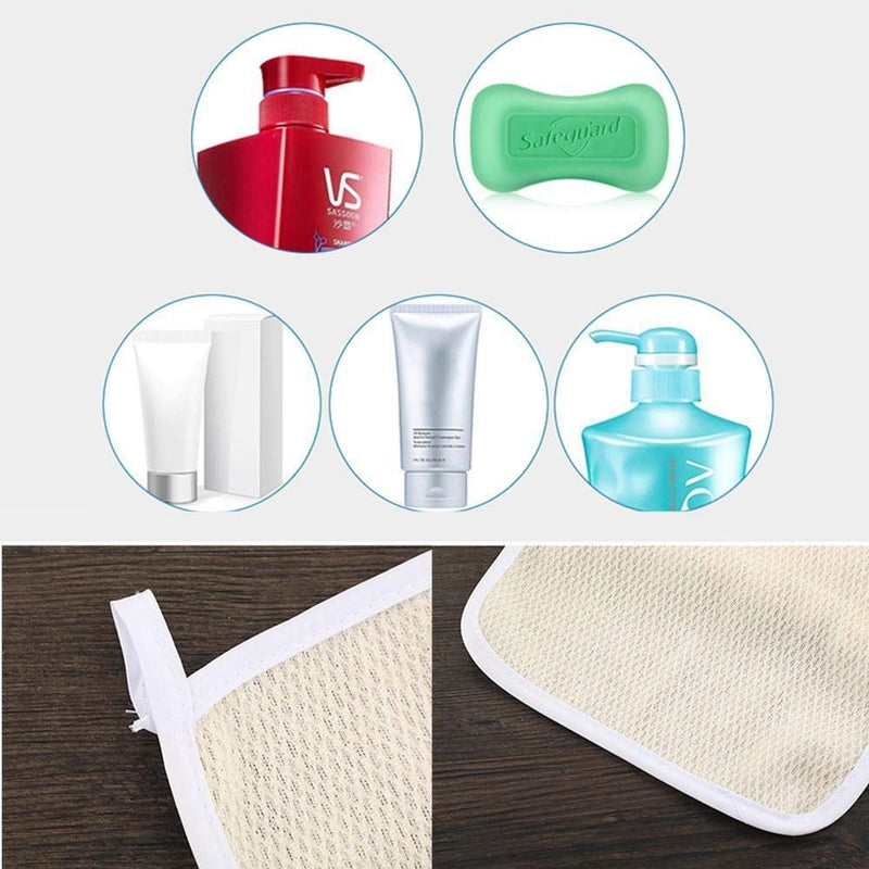 4 Pack Exfoliating Face and Body Wash Cloths 2-Sided Bath Towel Exfoliating Scrub Cloth for Women and Man Washcloth with Soft Handle and Fine Mesh(26 x 22cm) - NewNest Australia