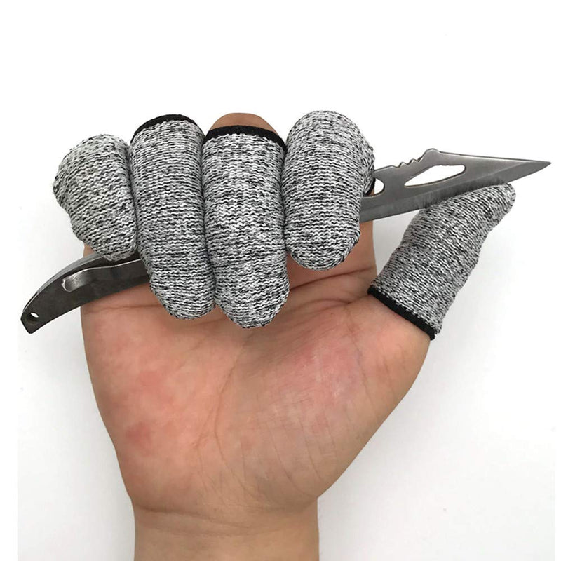 6 PCS Finger Cots Cut Resistant Protector, Finger Covers for Cuts, Gloves Life Extender, Cut Resistant Finger Protectors for Kitchen, Work, Sculpture, Anti-Slip, Reusable 6 Count (Pack of 1) - NewNest Australia