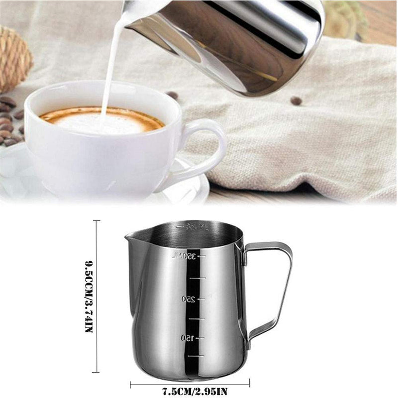 Gsyamh Milk Frothing Pitcher Cup with Latte Art Pen Milk Pitcher Cup Barista Accessories Milk Frothing Jug for Coffee Cappuccino Suitable for Making Cappuccino, Latte and Other Coffee - NewNest Australia