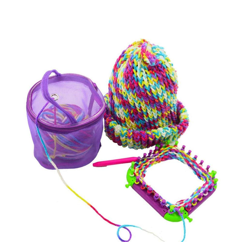 Katech Adjustable Knitting Looms Kits Flexible Creative Knitting Loom Set Plastic Weaving Loom Kit with a Hook and a Needle, DIY Yarn Knitting Tool for Making Socks, Scarf, Shawl, Hats, Leg Warmers - NewNest Australia