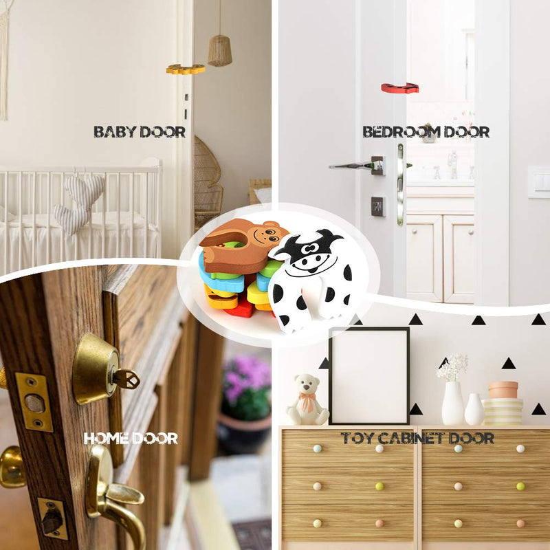 7Pcs Finger Pinch Guard, HNYYZL Cartoon Animal Door Stop Soft Foam Cushion Baby Finger Protector, Prevent Finger Pinch Injuries, Slamming Door, and Child or Pet from Getting Locked in Room - NewNest Australia