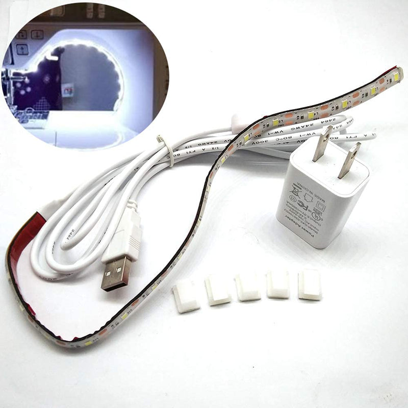 HONEYSEW Sewing Machine LED Light Strip Light Kit 11.75inch DC5V Flexible USB Sewing Light 30cm with Touch Dimmer - NewNest Australia
