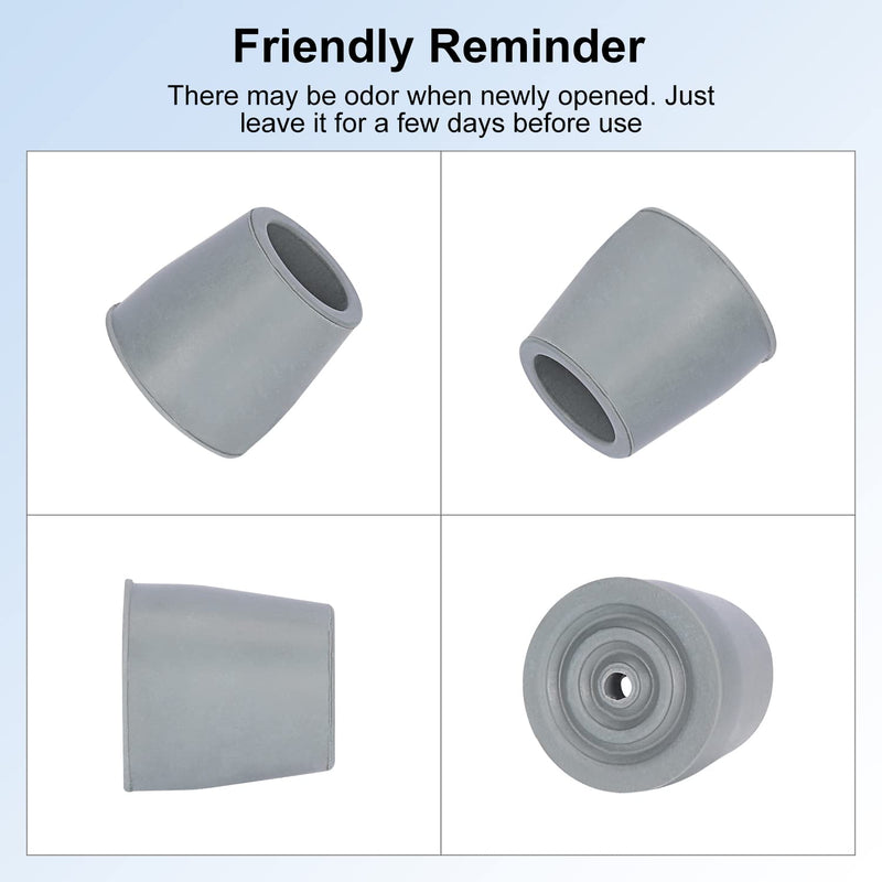 supregear Walker Tips, 4 Pcs Universal Walker Commode Replacement Tips Fit Walkers with 28 mm Shaft Walker Accessory Tool Free, 2-Pair in Grey - NewNest Australia