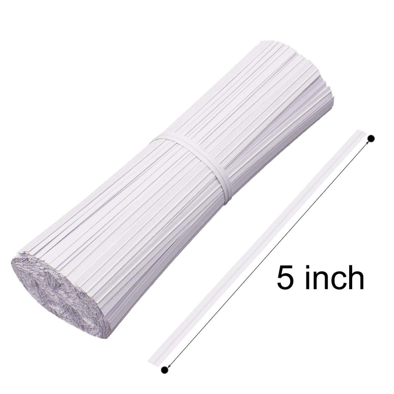 Easytle 5" Paper White Twist Ties 100 Pcs - NewNest Australia