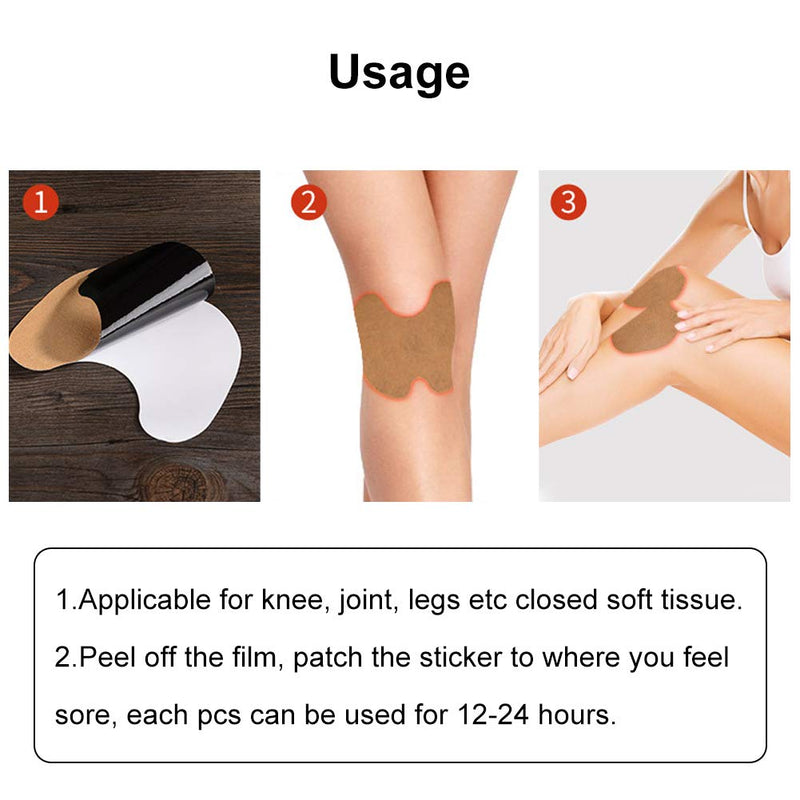 Pain Relief Patchs, Knee Pain Relief Patch, Knee Pain Paste Wormwood Sticker, Pain Relieving for Back Pain, Neck Pain, Shoulder Pain, Knee Pain, Muscle Soreness, Up to 12 Hours of Pain Relief - NewNest Australia