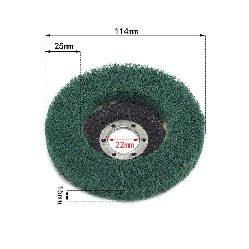 5Pcs 4.5" x 7/8" Nylon Fiber Flap Wheels Polishing Buffing Wheels Scouring Pad Grinding Disc for Angle Grinder for Metal Polisher (Grit 180) Grit 180 - NewNest Australia