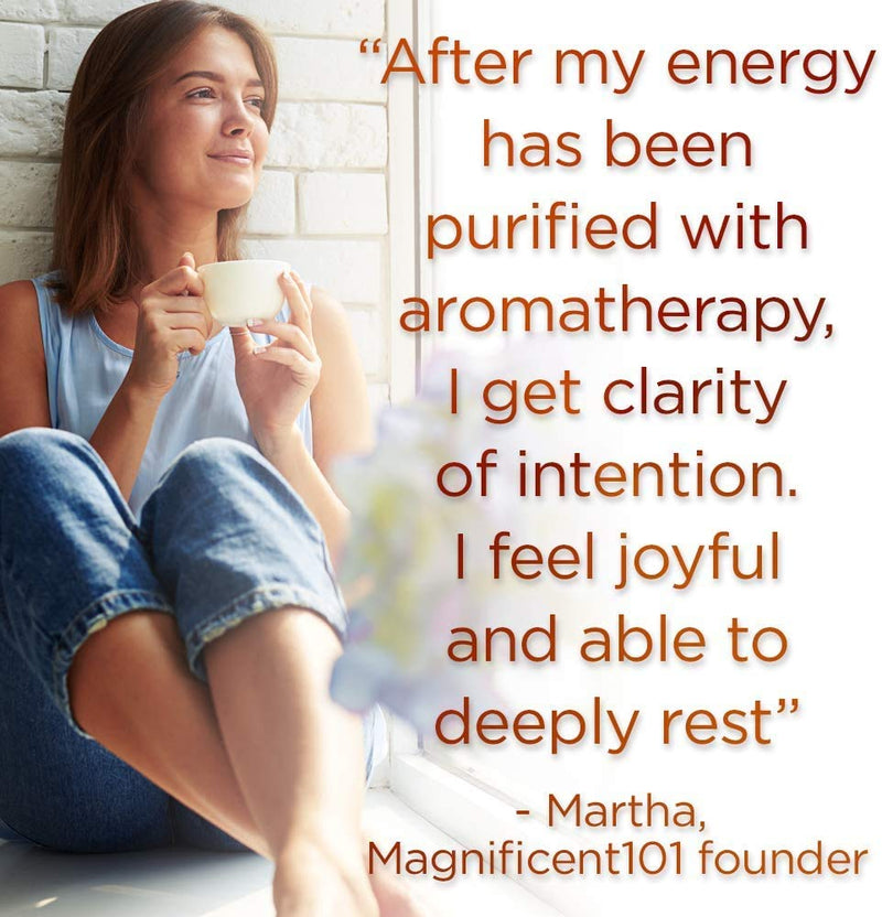 MAGNIFICENT 101 SAGE + Roses Aromatherapy Candle for House Energy Cleansing, Banishes Negative Energy I Purification and Chakra Healing - Natural Soy Wax Tin Candle for Aromatherapy 6oz Sage+ Roses - NewNest Australia