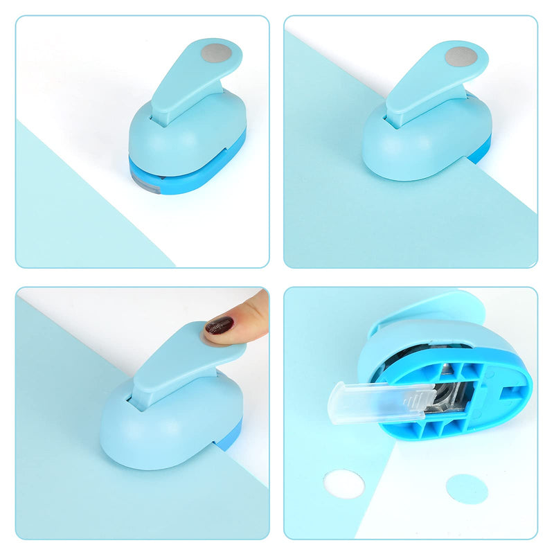 LoveInUSA Punch Craft Set, 6PCS Hole Punch Shapes Hole Puncher for Crafts Paper Punches Decorative Snowflake Star Circle Hole Puncher for Crafting Scrapbook Nail Designs - NewNest Australia