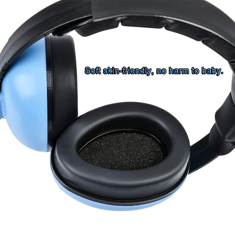 Baby Noise Cancelling Headphones, Ear Protection Earmuffs Noise Reduction for 0-3 Years Kids/Toddlers/Infant, for Babies Sleeping, Airplane, Concerts, Movie, Theater, Firework (Blue) Blue - NewNest Australia