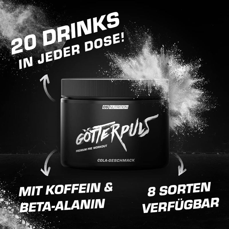 OS NUTRITION Götterpuls Premium Pre-Workout Supplement, 308 g - NewNest Australia