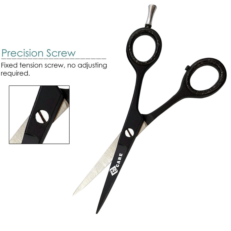 YSCARE Beard Scissors Hair Scissors Mustache Scissors Premium Hairdressing Scissors Extra Sharp Hair Cutting Hairdressing Scissors Stainless Steel (5.5") 5.5" - NewNest Australia