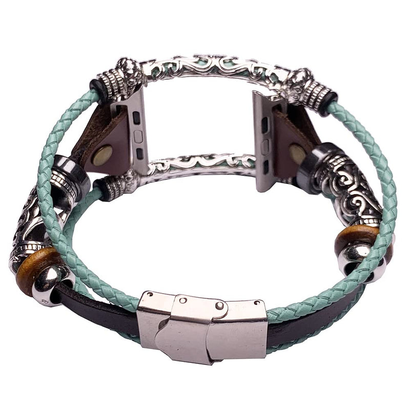 Vintage Jewelry Loop Boho Bands with Box Set for Men Women,Watches Band Compatible with Apple Watch Active Tracker Series 1,2,3 38mm 4,5,6,SE 40mm & Series 7 41mm, Mint Teal Green Turquoise Series 1,2,3,4,5,6,7,SE 38/40/41mm Tiffany - NewNest Australia