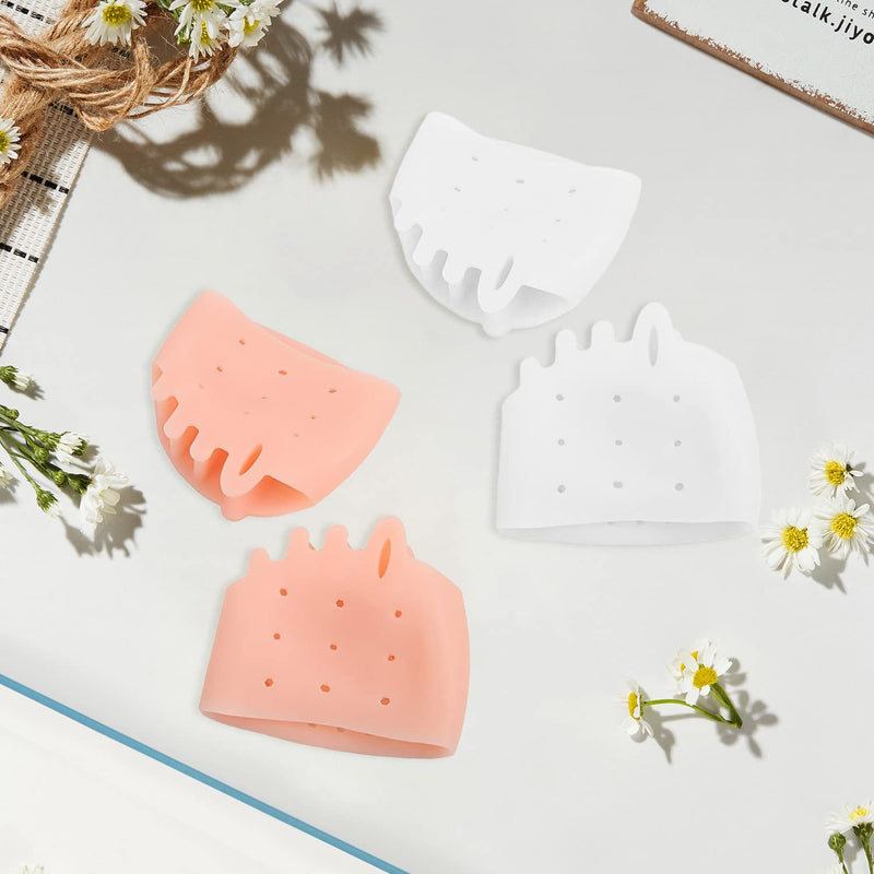 2 Pairs of Metatarsal Pads, Shock Absorbing Silicone Pads, Five-Hole Split Toe Forefoot Pads, Unisex Breathable Foot Pads, Relieve Bunion, Metatarsal Pain, Mortons Neuroma, Forefoot Pain - NewNest Australia