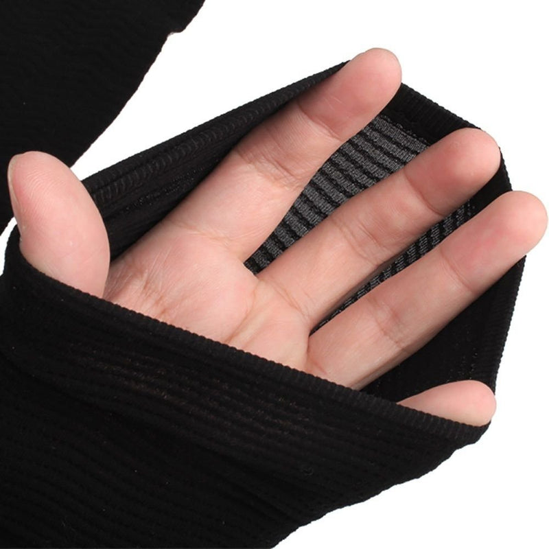 2 Pair Beauty Women Weight Loss Calories Slimming Arm Shaper Massager Lose Buster Wrap Belt Slimming Compression Arm Shaper Helps Tone Shape Upper Arms Sleeve, Black + Flesh Color - NewNest Australia