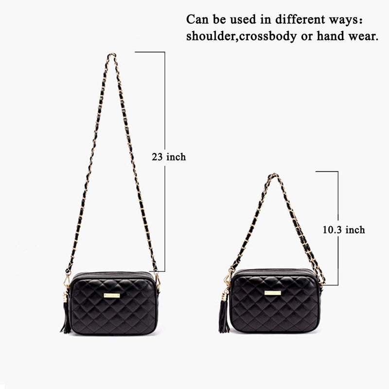 Beaulegan Purse Chain Strap - Microfiber Leather - Replacement for Crossbody Shoulder Bag - 51 Inch Long, Black/Gold Gold - NewNest Australia