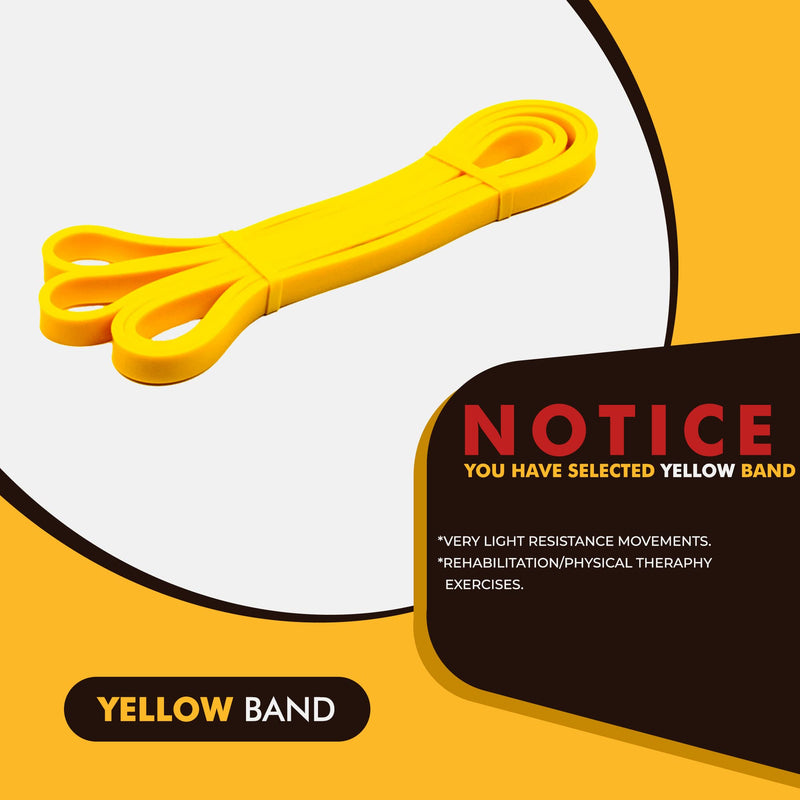 Draper's Strength Heavy Duty Resistance Stretch Loop Bands for Powerlifting Workout Exercise and Assisted Pull Ups #01 Yellow - NewNest Australia