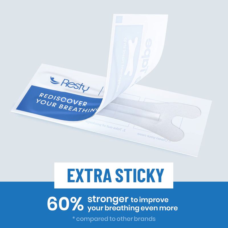 Resty Nasal Strips For Improved Nose Breathing (Pack Of 36, Transparent) - Anti Snoring Nose Plasters For Opening The Nasal Passages - Nose Strips For Sleep, Sports And Everyday Life - Nose Plasters - NewNest Australia