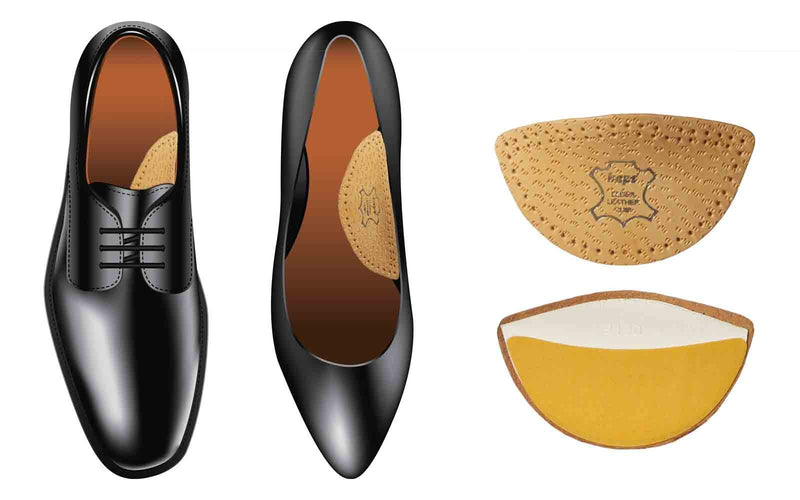 Longitudinal Arch Support Men Women - Sheep Leather Orthotic Medix Wedge Shoe Insoles Inserts with Moosgummi for Arch Support Pain Relief Pad - Premium Quality – All Sizes 35-37 EUR / L2-4 UK / L4-6 US - NewNest Australia