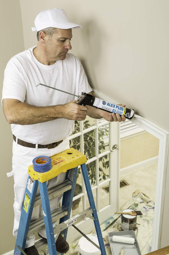 DAP INC 18152 10.1oz White Alex Plus Acrylic Latex Caulk with Silicone 10.1 FL OZ - NewNest Australia