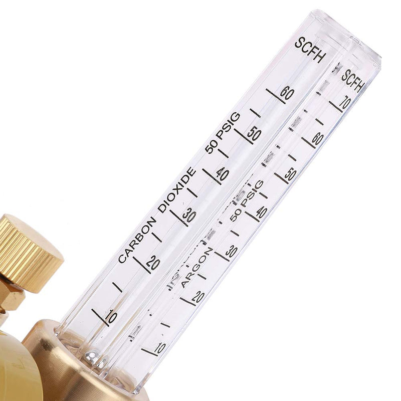 Argon CO2 Helium Flowmeter Regulator with 80 Inches Gas Hose TIG Welder for TIG MIG Welder 10 to 60 CFH - 0 to 3500 psi Pressure Gauge CGA-580 Inlet - Full Copper Flow Meter - NewNest Australia