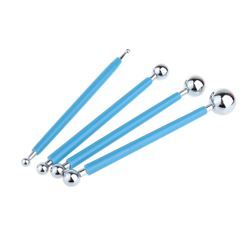 Ecjiuyi 9PCS Stylus Tools, 4PCS Double-Ended Metal Ceramic Clay Ball Dotting Tools and 5PCS 2 Way Silicone and Ceramic Clay Indentation Tool with a Storage Case - NewNest Australia
